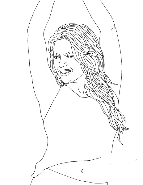 Shakira coloriages